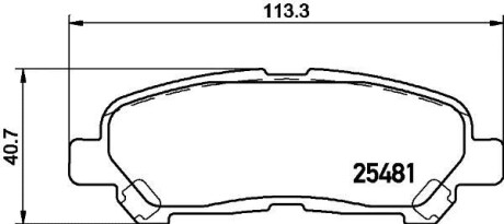 Колодки гальмові дискові задні Toyota Highlander 2.7, 3.5 (09-) NISSHINBO NP1122