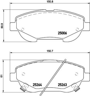 Колодки тормозные дисковые передние Toyota Avensis (08-) NISSHINBO NP1158