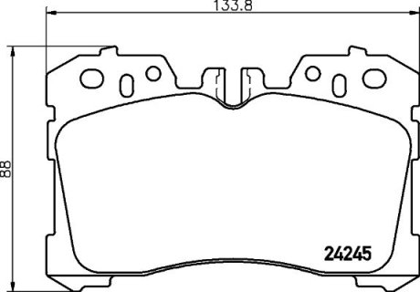 Тормозные колодки LEXUS LS460(F) - замена на NP1107 NISSHINBO NP1163 (фото 1)