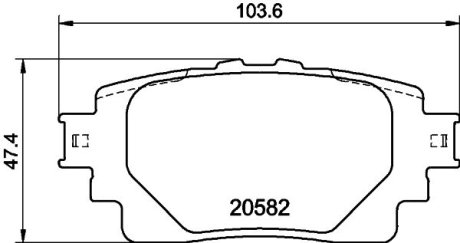 Колодки тормозные дисковые задние Toyota Corolla (E21) (19-) NISSHINBO NP1171