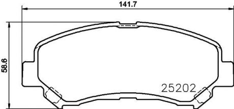 Колодки тормозные дисковые передние Nissan Qashqai, X-Trail 1.6, 2.0, 2.5 (07-) NISSHINBO NP2048