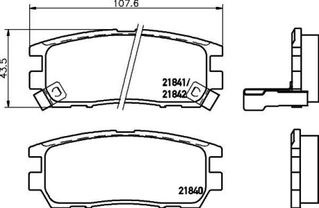 Колодки гальмові дискові задні Mitsubishi Pajero II 2.6, 2.8, 3.0 (94-00) NISSHINBO NP3002