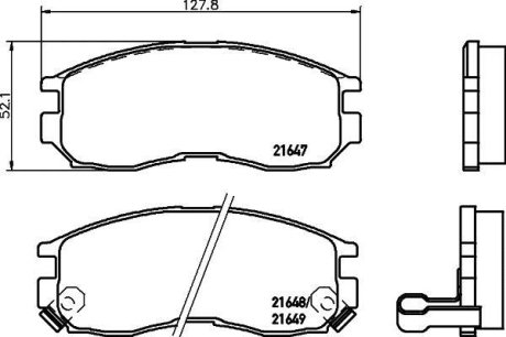 Тормозные колодки MITSUBISHI Galant/Lancer "F "87-04 NISSHINBO NP3017