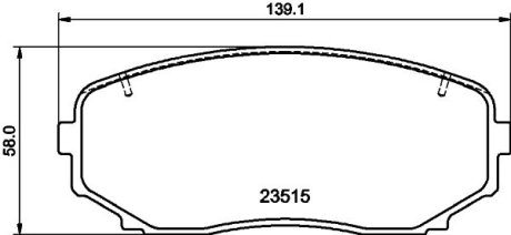 Гальмівні колодки MAZDA CX-7/CX-9 "F "06>> NISSHINBO NP3037SC