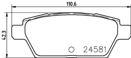 Колодки гальмові дискові задні Mazda 6 2.3, 3.7 (05-) NISSHINBO NP5026