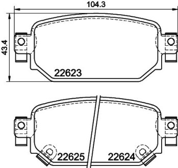 Колодки гальмові дискові задні Mazda 3 (13-), CX-3 (15-) NISSHINBO NP5072