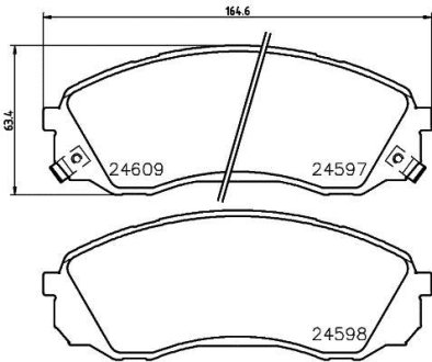 Тормозные колодки HUYNDAI/KIA H-1 "F "08>> NISSHINBO NP6005