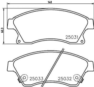 Гальмівні колодки CHEVROLET/OPEL Aveo(T300)/Cruze/Astra J "F "09>> NISSHINBO NP6048