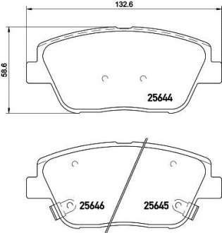 Колодки тормозные дисковые передние Kia Optima 2.0, 2.4 (10-) NISSHINBO NP6049