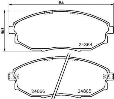 Колодки тормозные дисковые передние Chevrolet Epica 2.0 2.5 (06-) NISSHINBO NP6077