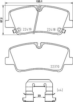 Колодки гальмові дискові задні Strong Ceramic Hyundai H350 (15-) NISSHINBO NP6132SC