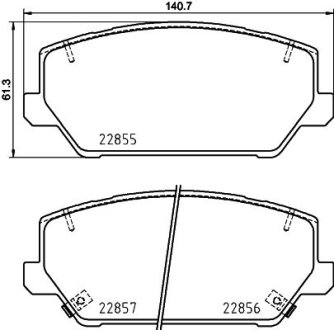 Тормозные колодки HYUNDAI;KIA GRANDEUR (IG),i30 (PDE, PD, PDEN),i30 FASTBACK (PDE, PDEN);K5 NISSHINBO NP6152