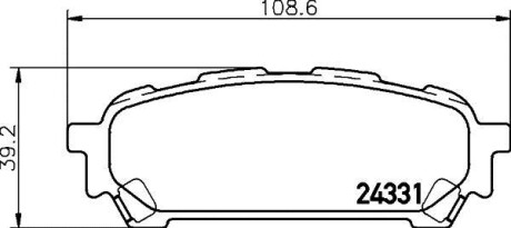 Колодки гальмові дискові задні Subaru Forester, Impreza 2.0, 2.2, 2.5 (02-) NISSHINBO NP7009