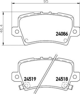 Гальмівні колодки HONDA Civic "R "06-12 NISSHINBO NP8039 (фото 1)