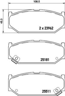 Тормозные колодки SUZUKI Swift "05>> NISSHINBO NP9023