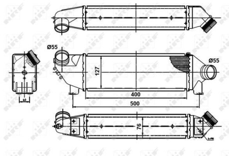 Радіатор інтеркулера NRF 30886