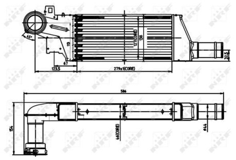 Радіатор інтеркулера NRF 30903