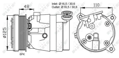 Компресор кондиціонера NRF 32022