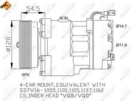 Компресор кондиціонера NRF 32033