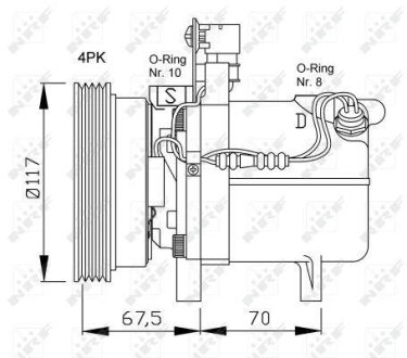 Компресор кондиціонера NRF 32055