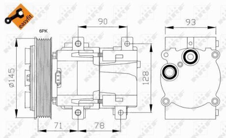 Компресор кондиціонера NRF 32084