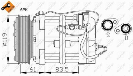 Компресор кондиціонера NRF 32108