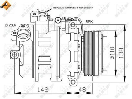 Компресор кондиціонера NRF 32123