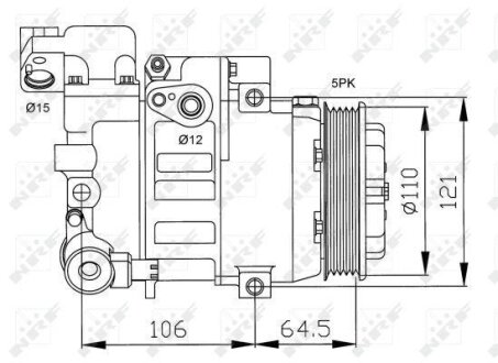 Компресор кондиціонера NRF 32175