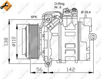 Компресор кондиціонера NRF 32178
