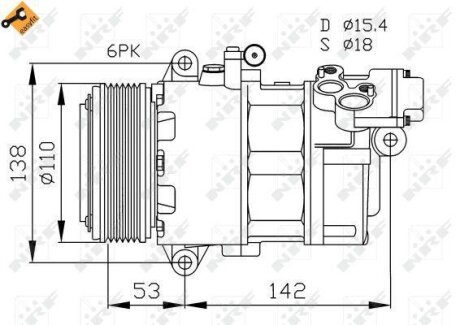 Компресор кондиціонера NRF 32184