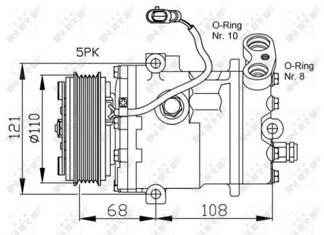 Компресор кондиціонера NRF 32197