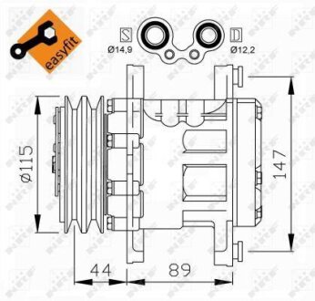 Компресор кондиціонера NRF 32207