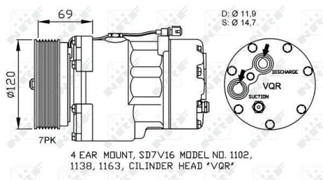 Компресор кондиціонера NRF 32228