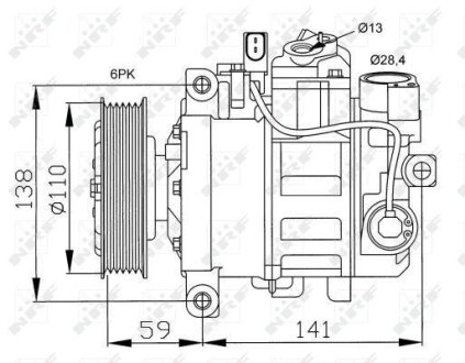 Компресор кондиціонера NRF 32229