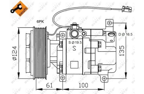 Компрессор кондиционера NRF 32233