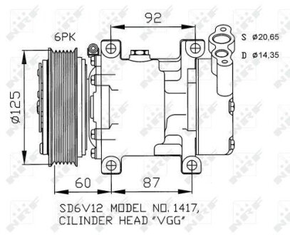 Компресор кондиціонера NRF 32235
