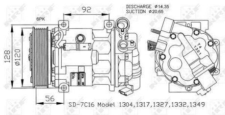 Компресор кондиціонера NRF 32239