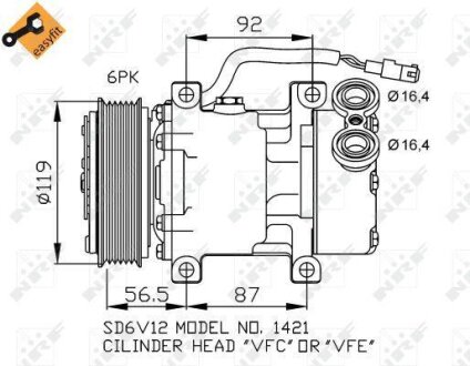 Компресор кондиціонера NRF 32244