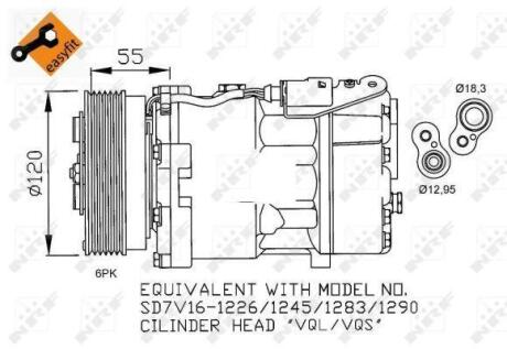 Компрессор кондиционера NRF 32255