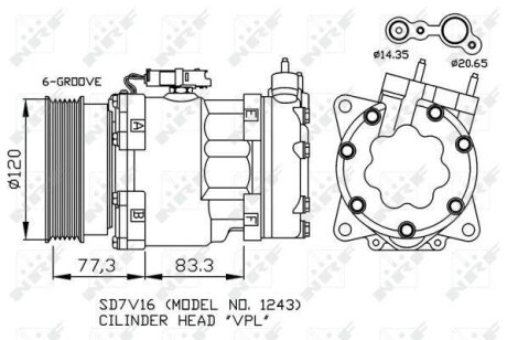 Компресор кондиціонера NRF 32266