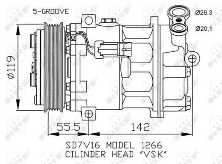 Компресор кондиціонера NRF 32269