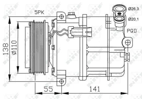 Компресор кондиціонера NRF 32312