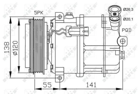 Компресор кондиціонера NRF 32313
