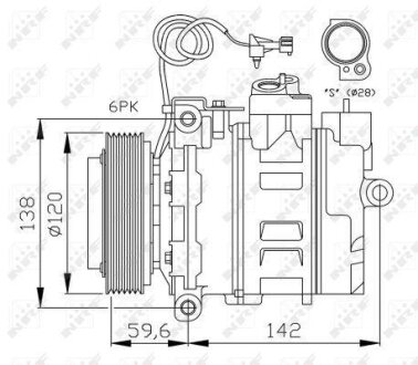 Компресор кондиціонера NRF 32377