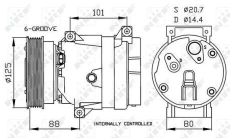 Компресор кондиціонера NRF 32404