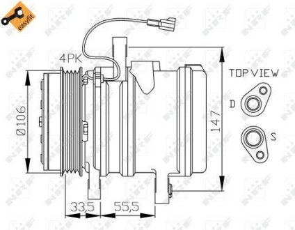 Компресор кондиціонера NRF 32436