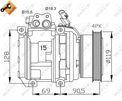 Компресор кондиціонера NRF 32438