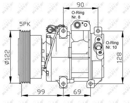 Компресор кондиціонера NRF 32442G