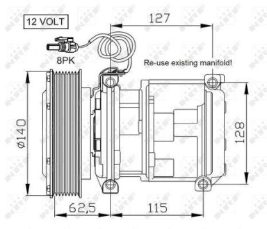 Компресор кондиціонера NRF 32661