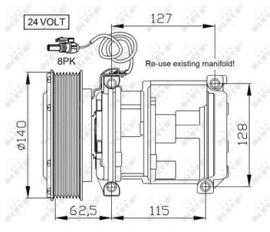 Компресор кондиціонера NRF 32662